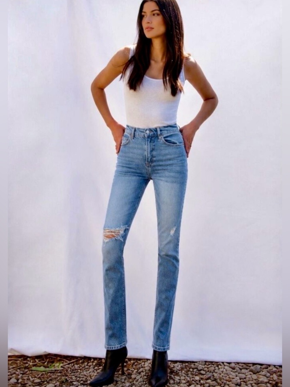 REFORMATION Wash Palermo Destroyed Jeans
